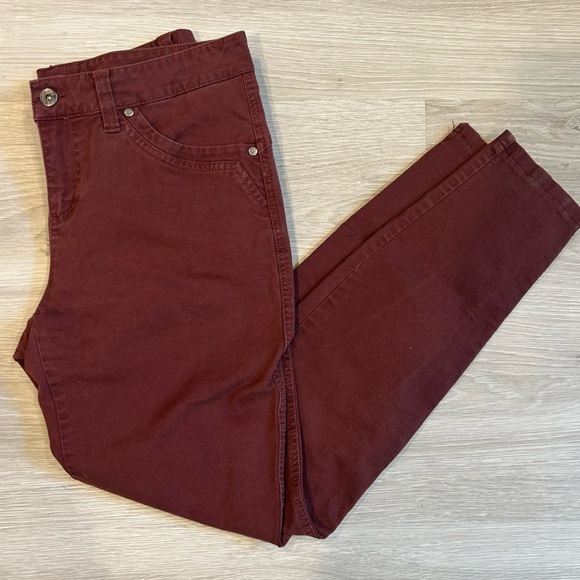 KUHL Women's Maroon Brooke Skinny Stretch Canvas Pants - 8R - Picture 1 of 10